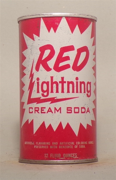 Red Lightning Cream Soda Tab Top Soda Can, Madisonville, KY