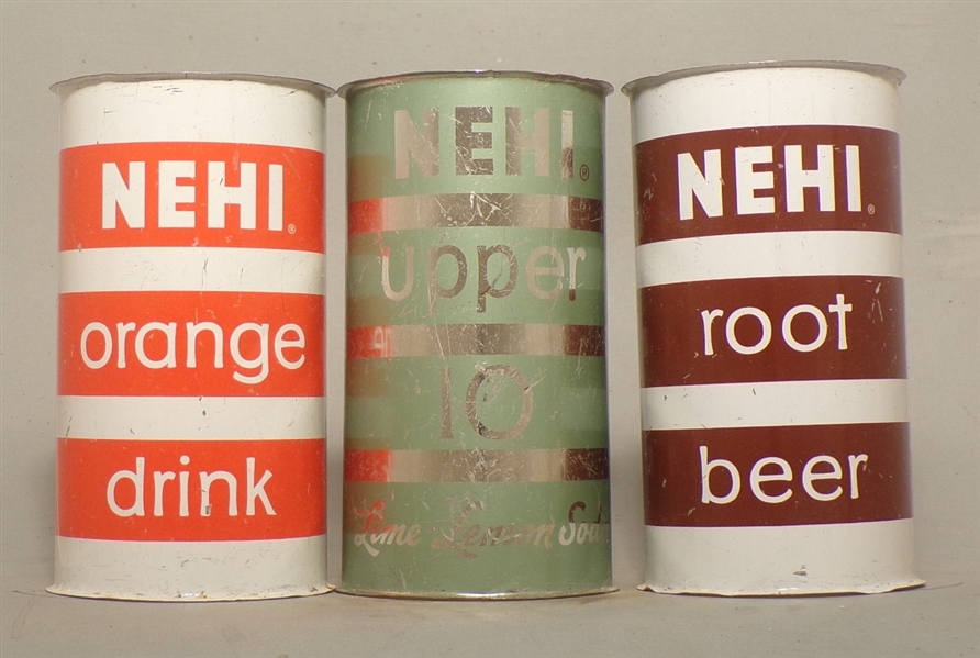 3 Nehi Flat Tops from the Wind Tunnnel Find