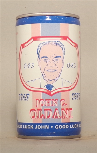 John G. Oldani Retirement can, 1978 Tab Top