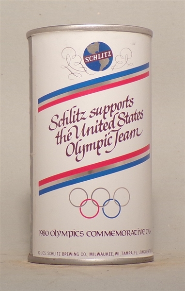 Schlitz 1980 Olympics Tab Top- Tough Test Can!