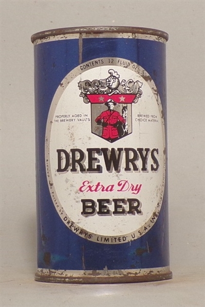 Drewry's Blue Sports Flat Top Series Can, South Bend, IN