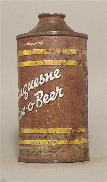 Duquesne Can-O-Beer IRTP Low Profile Cone Top, Pittsburgh, PA