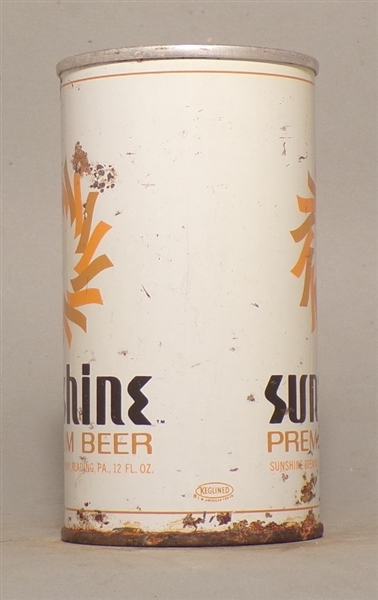 Sunshine Premium Beer, Reading, PA (white)