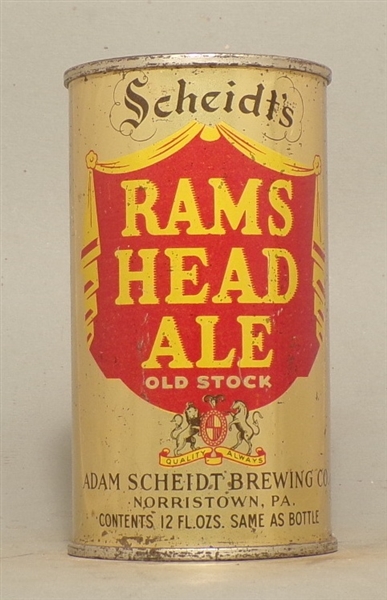 Indoor Scheidt's Rams Head Ale OI Flat Top, Norristown, PA