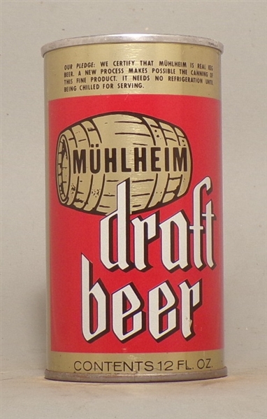 Muhlheim Draft Beer Tab Top, Reading, PA