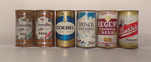 6 Flat Tops #2: Canadian Ace Ale and Beer, Goebel, Busch, Regent, Bartels