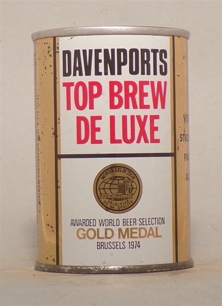 Davenport's Top Brew De Luxe 9 2/3 Ounce Tab Top, England
