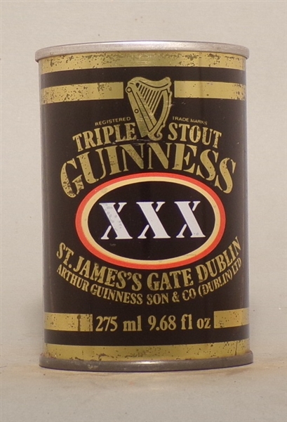 Guinness Triple Stout 9 2/3 Ounce Tab Top, Ireland