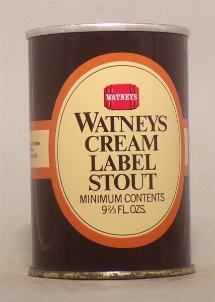 Watney's Cream Lebel Stout 9 2/3 Ounce Tab Top, England