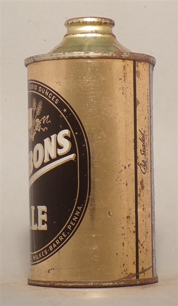 Gibbons Ale Low Profile Cone Top, Wilkes-Barre, PA