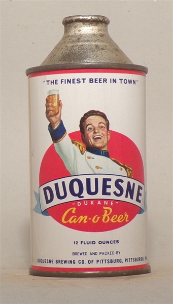 Duquesne Can-O-Beer Cone Top, Pittsburg, PA