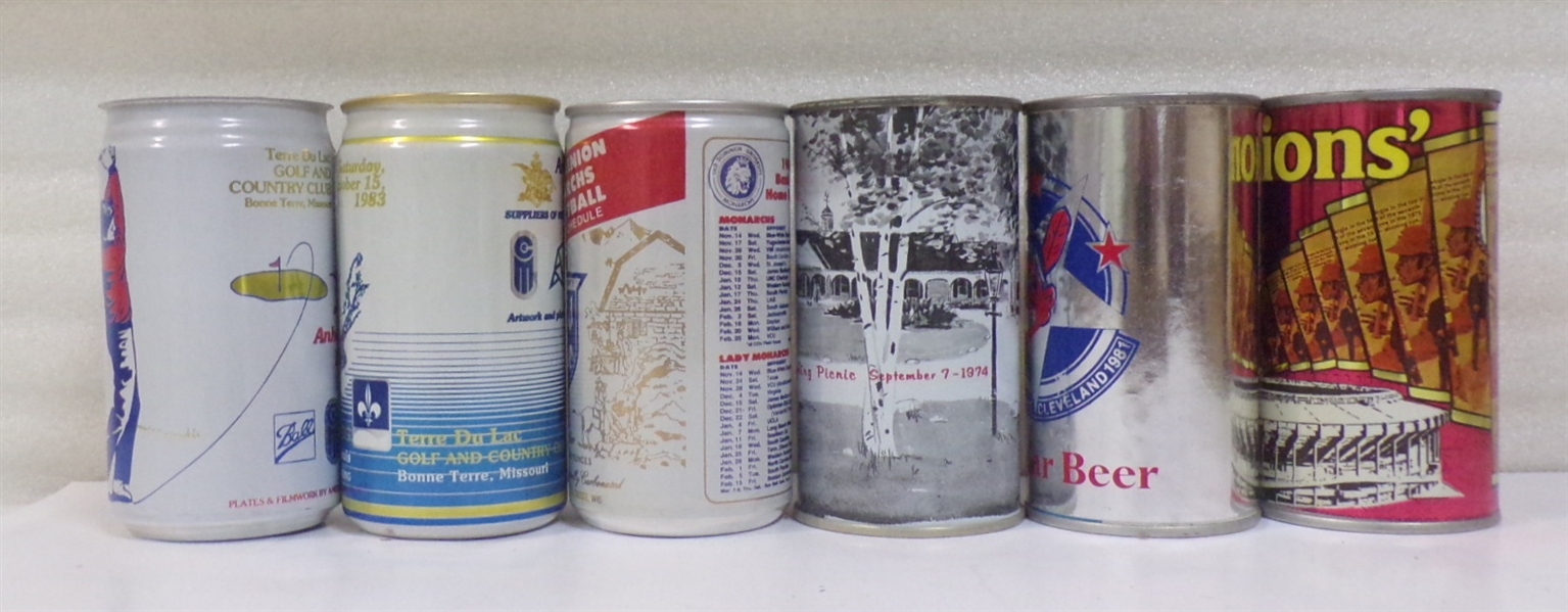 6 Sports Cans (3 Aluminum / 3 Steel)