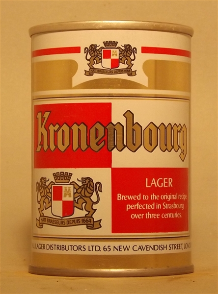 Kronenbourg Lager 9 2/3 Ounce Tab - England, UK