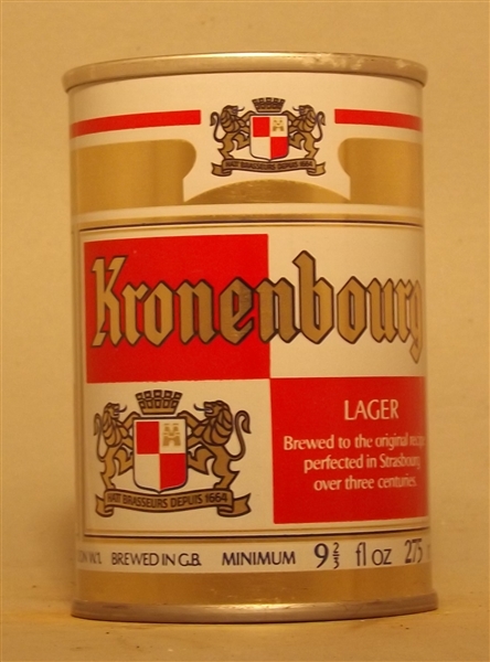 Kronenbourg Lager 9 2/3 Ounce Tab - England, UK