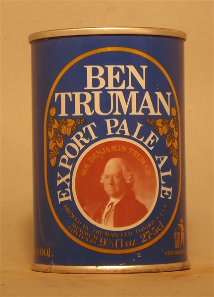 Ben Truman 9 2/3 Ounce Tab - England, UK
