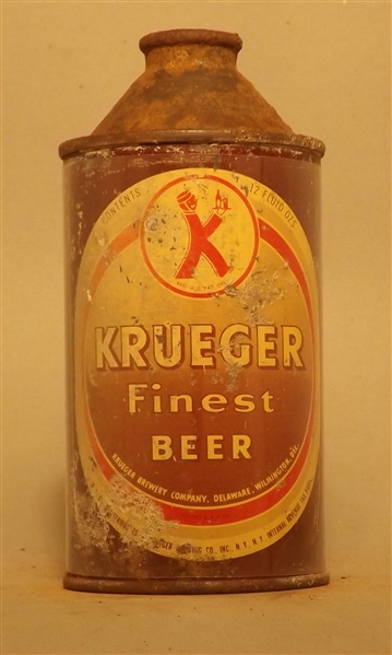 Krueger Beer Cone Top, Wilmington, DE