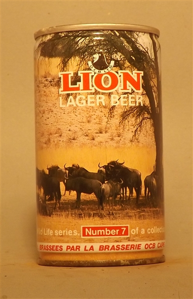 Scarce Lion Set Can with French Text #7 Wildebeest - South Africa