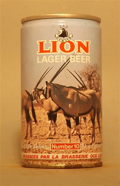 Scarce Lion Set Can with French Text #10 Gemsbuck - South Africa