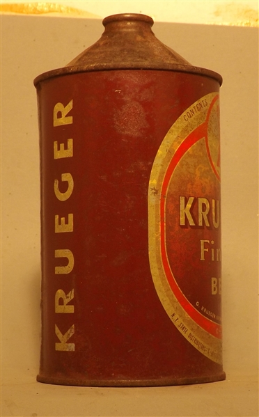 Krueger Finest Beer Quart Cone Top, Newark, NJ