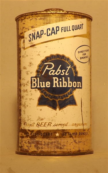 Pabst Blue Ribbon Quart with original  Crown!