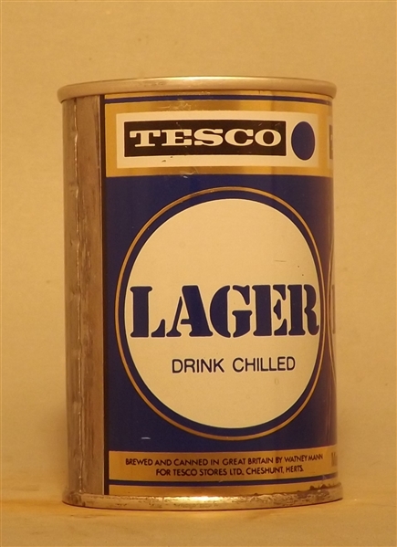 Tesco Lager 9 2/3 Ounce Tab Top, England, UK