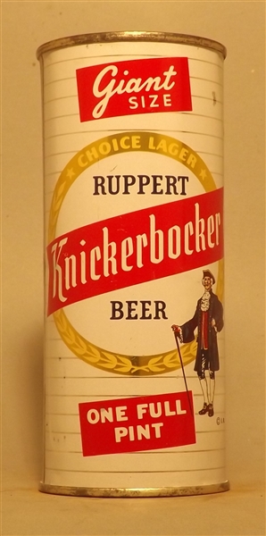 Rupper Knickerbocker Giant Size 16 Ounce Flat Top, New York, NY