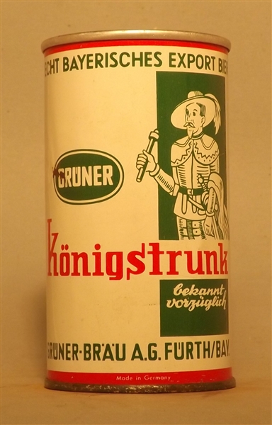 Gruner Konigstrunk Straight Steel variation Tab Top, Germany