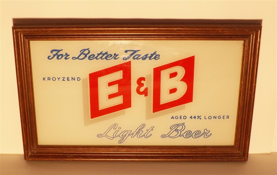E&B Reverse-on-Glass Sign, Detroit, MI