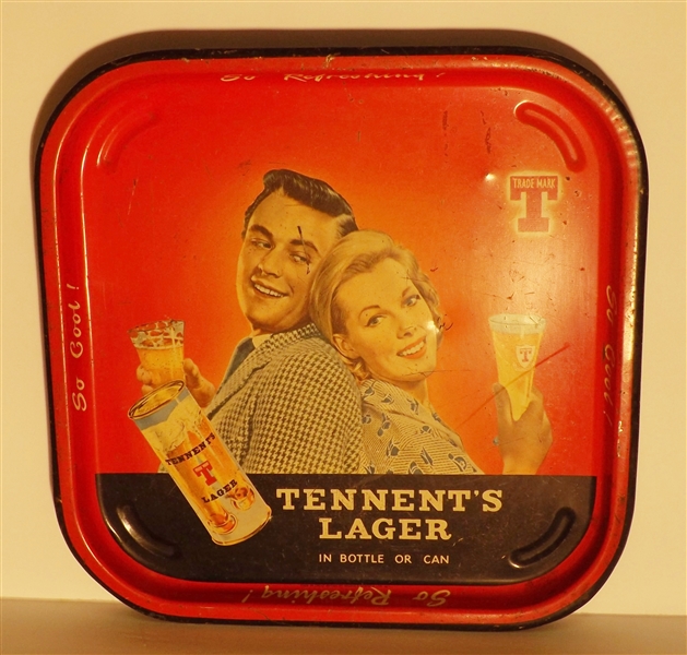 Tennents Lager Tray featuring a Flat Top Can, Scotland