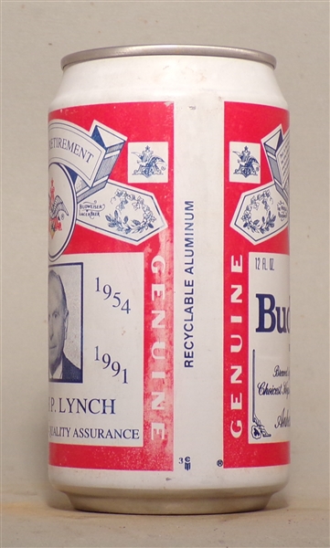 Anheuser Busch Joseph P. Lynch Retirement Can Tab Top