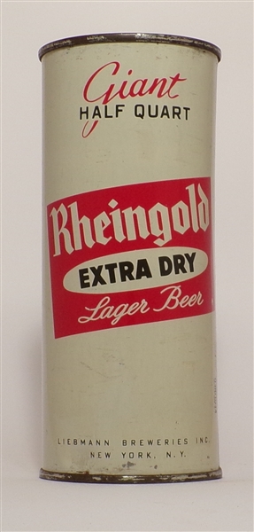 Rheingold Giant 16 Ounce Flat Top, Liebmann, New York, NY