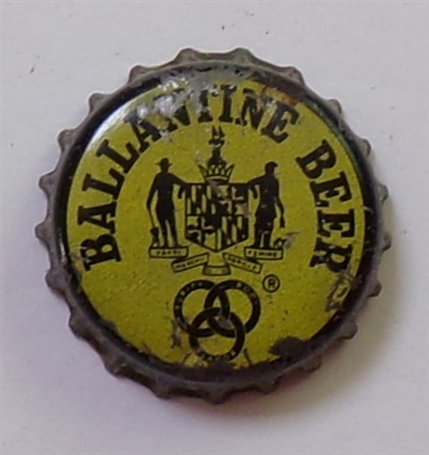 Ballantine Beer (Yellow) Cork-Backed Crown