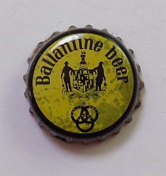 Ballantine Beer (Yellow) Cork-Backed Crown