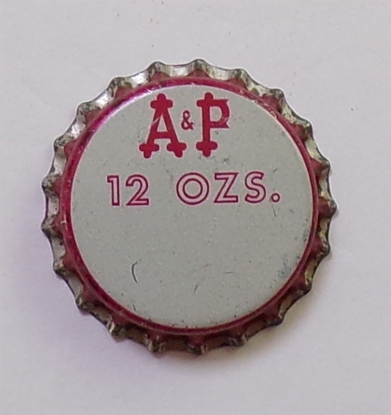  A&P 12 Ozs (Red) Cork-Backed Beer Crown