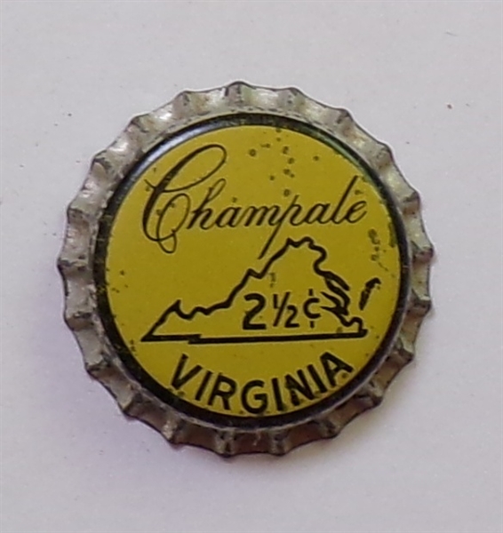  Champale 2 1/2 cents Virginia Cork-Backed Beer Crown