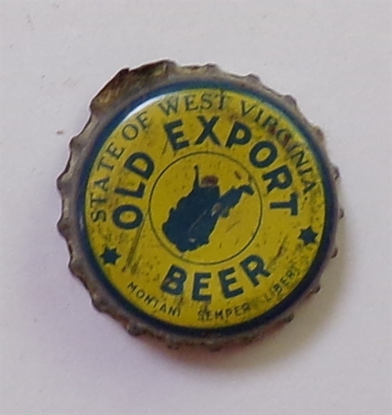  Old Export West Virginia (Yellow/ Blue) Cork-Backed Beer Crown