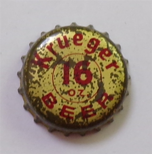 Krueger 16 Oz Beer (Gold) Cork-Backed Crown