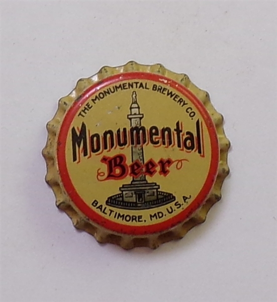  Monumental Baltimore MD Cork-Backed Beer Crown