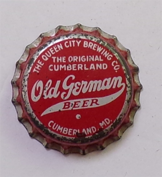  Old German (Red/Silver #2) Cork-Backed Beer Crown