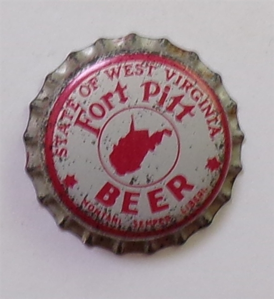 Fort Pitt (Red) Cork-Backed Beer Crown