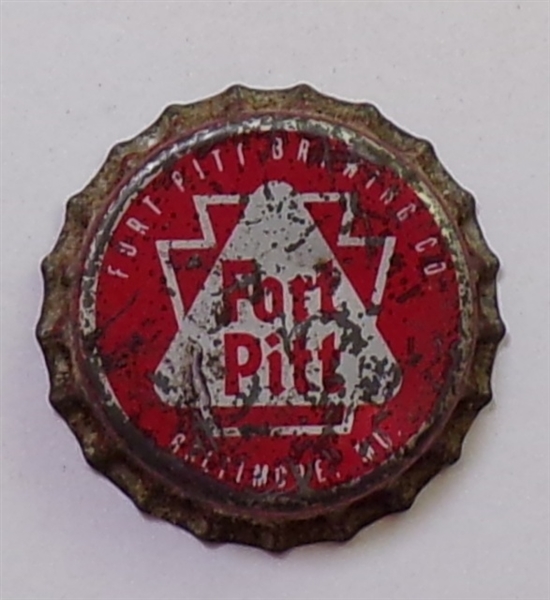  Fort Pitt (Red) Cork-Backed Beer Crown
