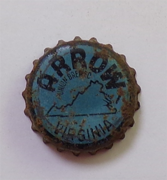  Arrow Virginia (Blue) Cork-Backed Beer Crown