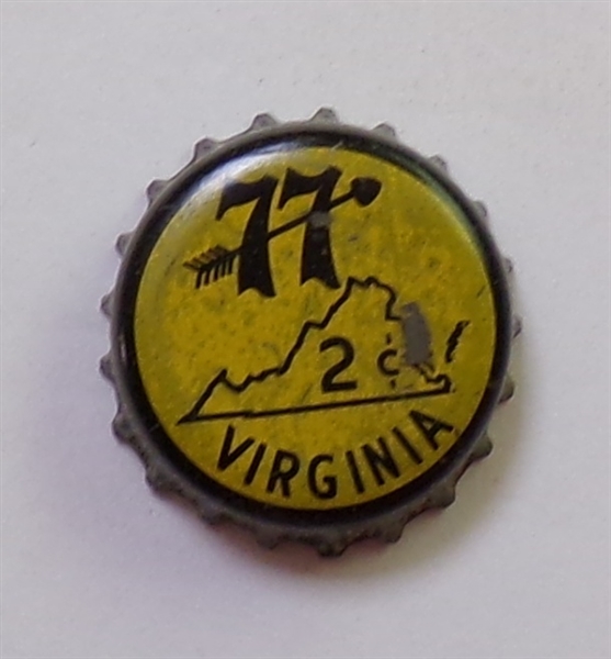  77 2 cents Virginia Cork-Backed Beer Crown