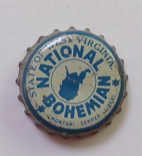 National Bohemian West Virginia (White/Blue) Cork-Backed Beer Crown