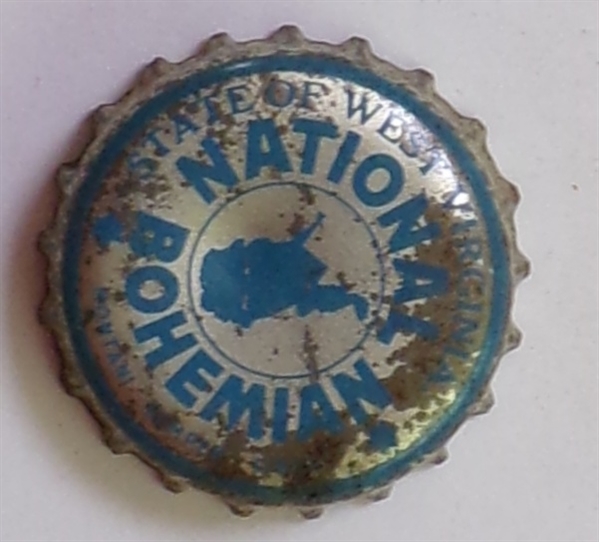  National Bohemian West Virginia (Silver/Blue) Cork-Backed Beer Crown
