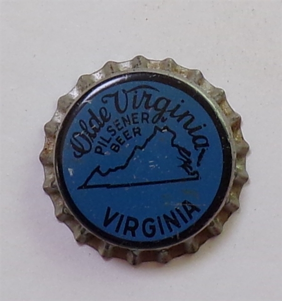 Olde Virginia (Blue) Virginia Cork-Backed Beer Crown