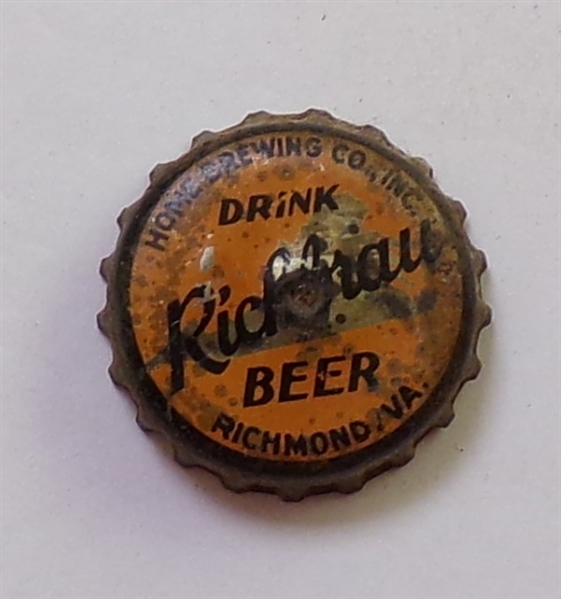 Richbrau (Orange) Cork-Backed Beer Crown