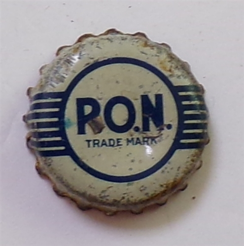 PON Trade Mark (White) Cork-Backed Crown