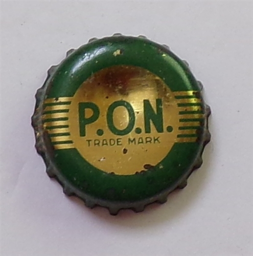 PON Trade Mark (Green/Gold) Cork-Backed Crown