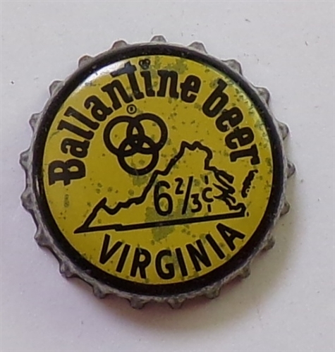 Ballantine 6 2/3 cents Virginia Cork-Backed Crown